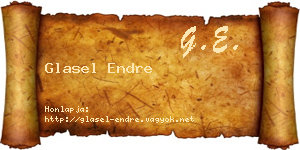 Glasel Endre névjegykártya